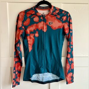 NWT PEARL iZUMi Attack Cycling Jersey Women's size M Ocean Blue adobe Clouds
